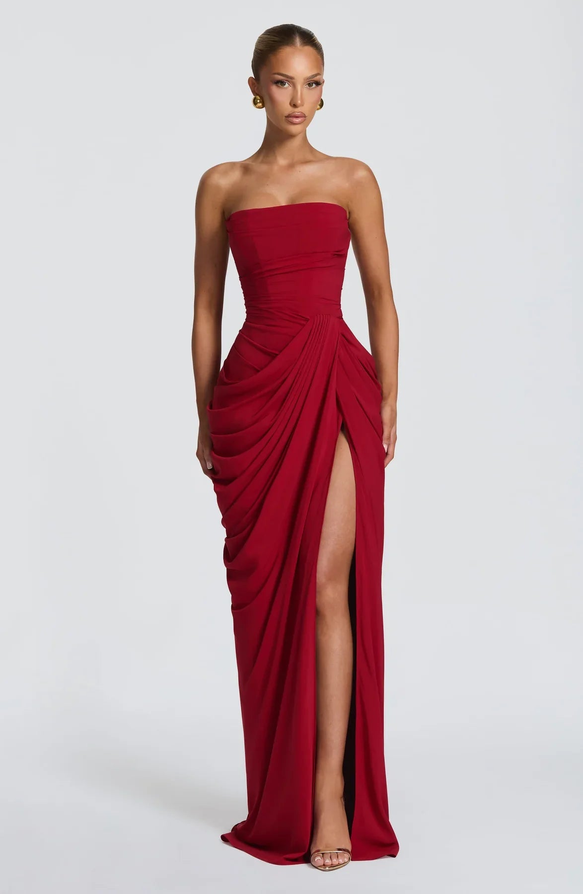 Sienna Strapless Corset Maxi Dress