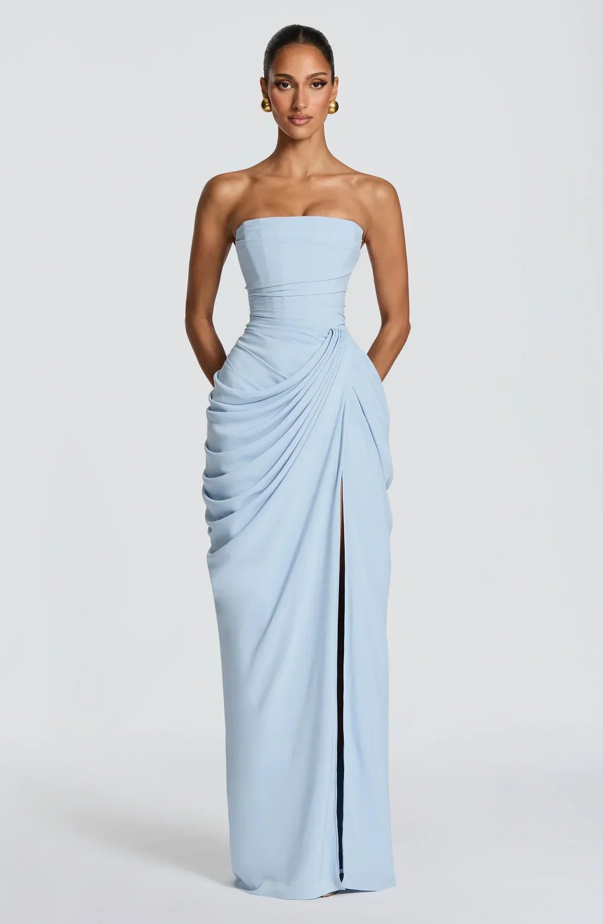 Sienna Strapless Corset Maxi Dress