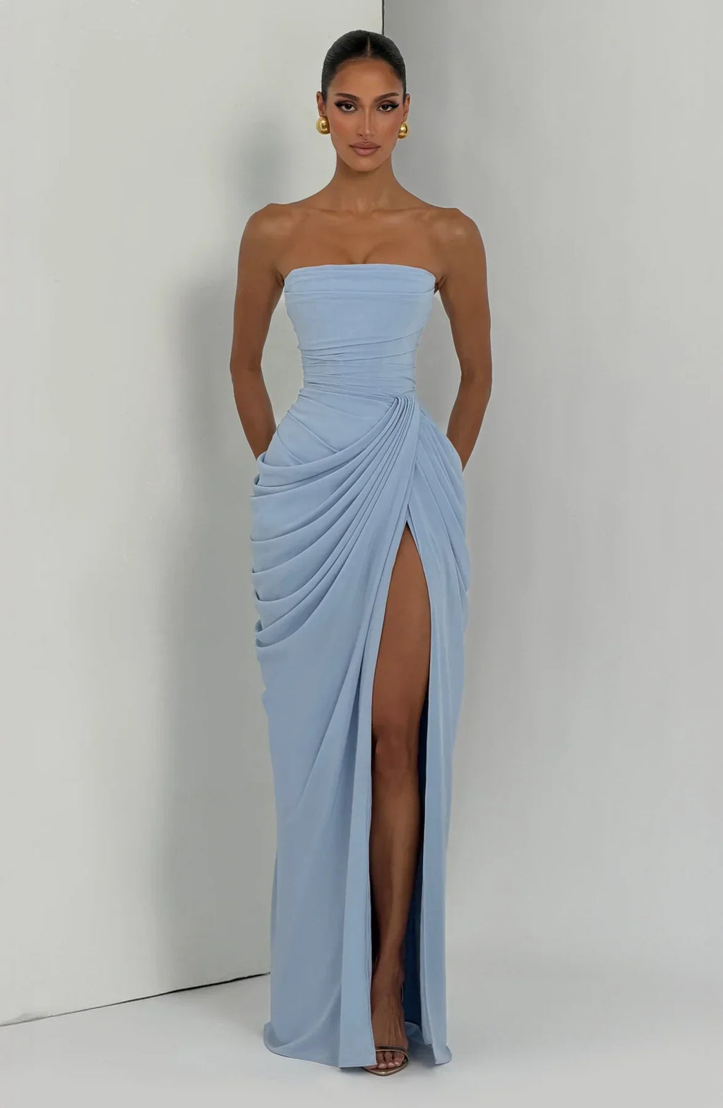 Sienna Strapless Corset Maxi Dress