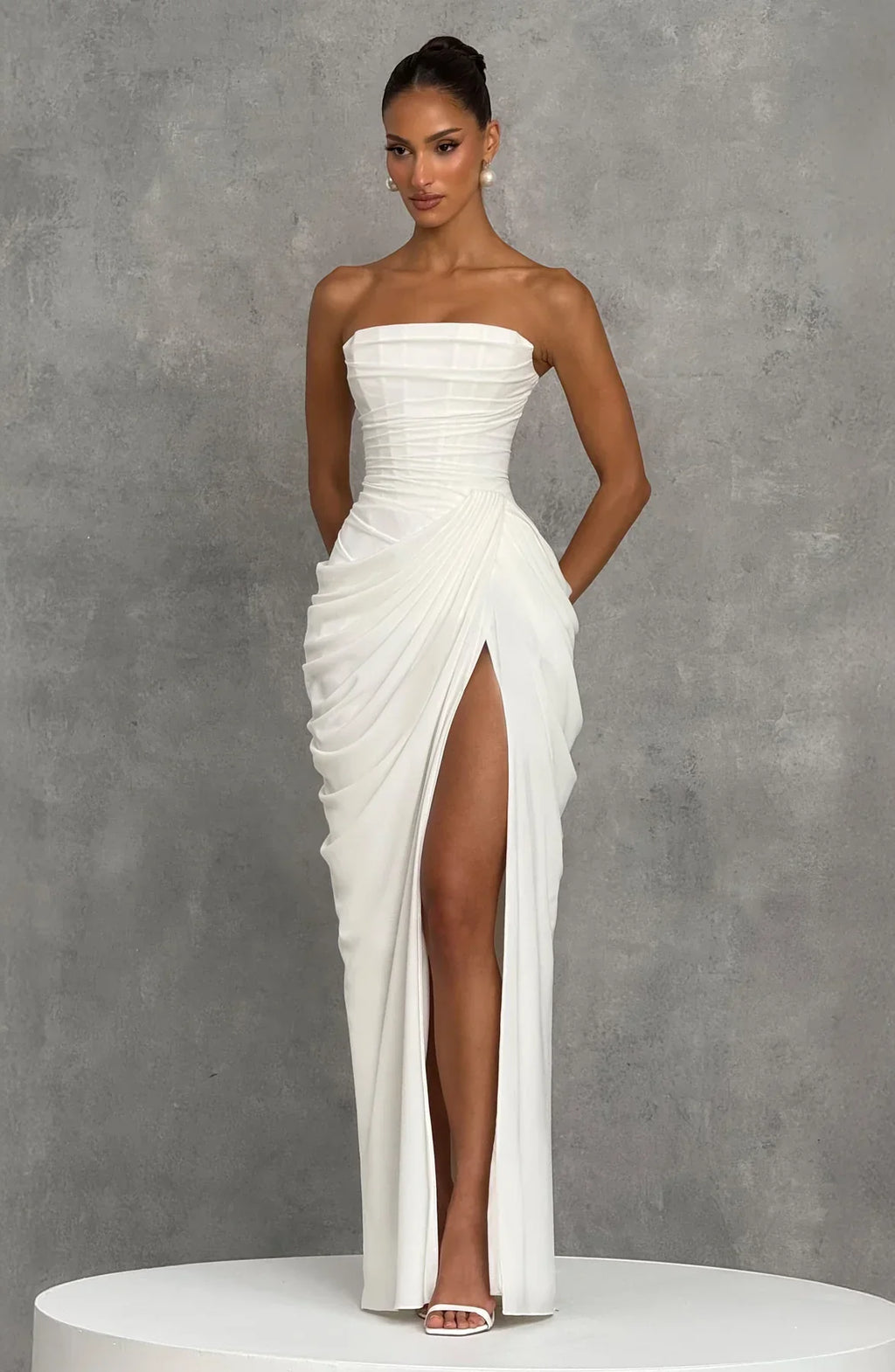 Sienna Strapless Corset Maxi Dress