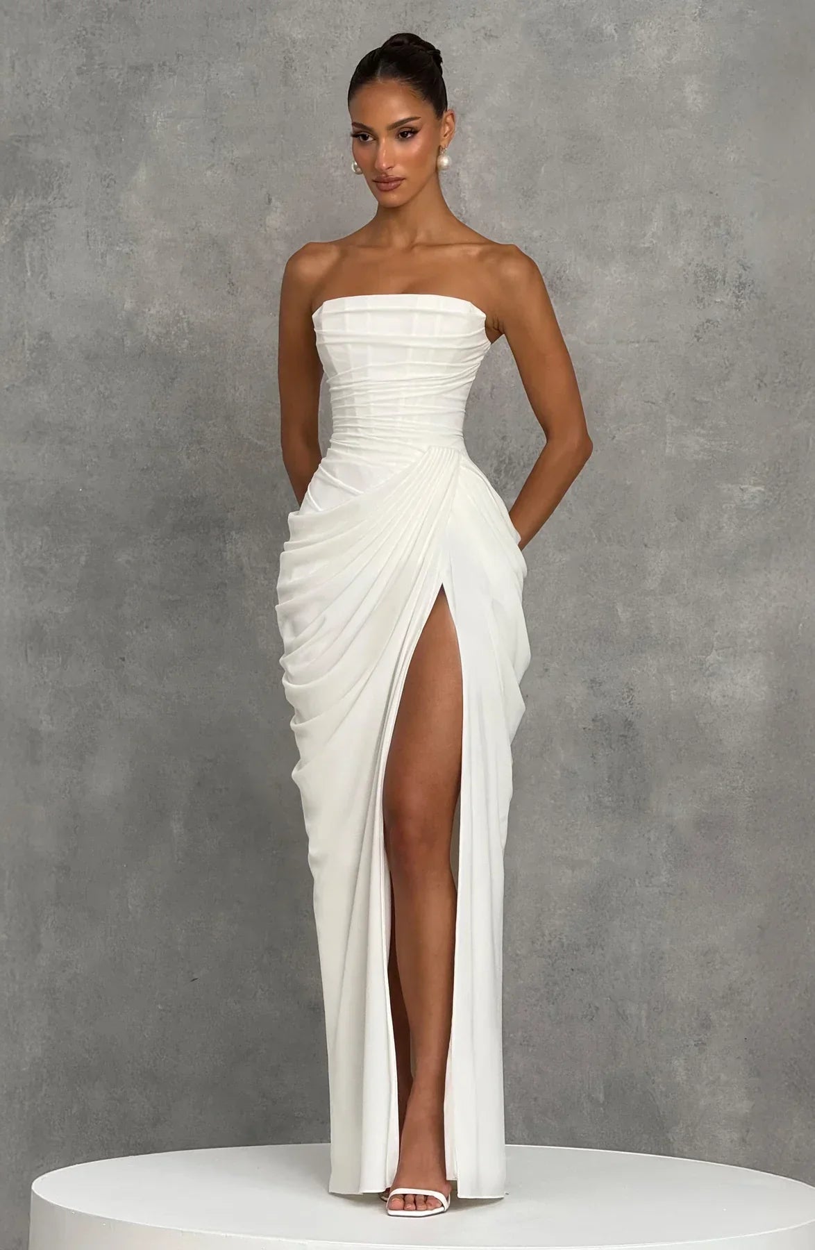 Sienna Strapless Corset Maxi Dress