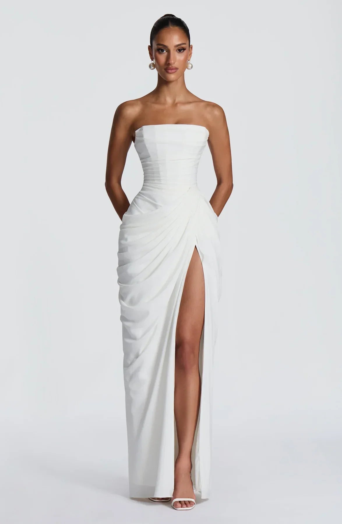 Sienna Strapless Corset Maxi Dress