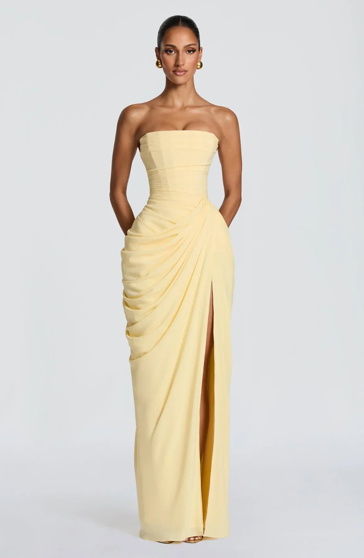 Sienna Strapless Corset Maxi Dress