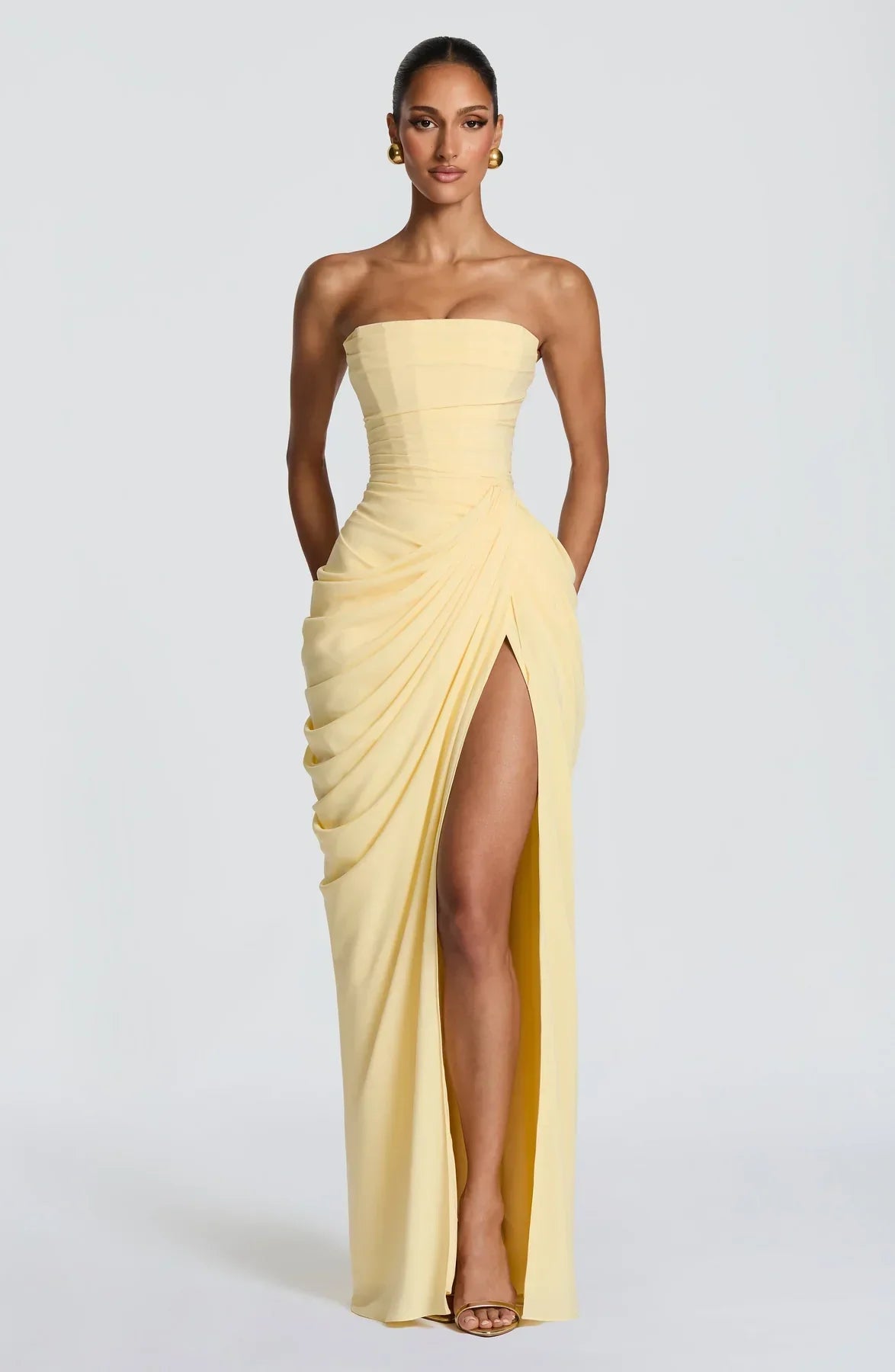 Sienna Strapless Corset Maxi Dress