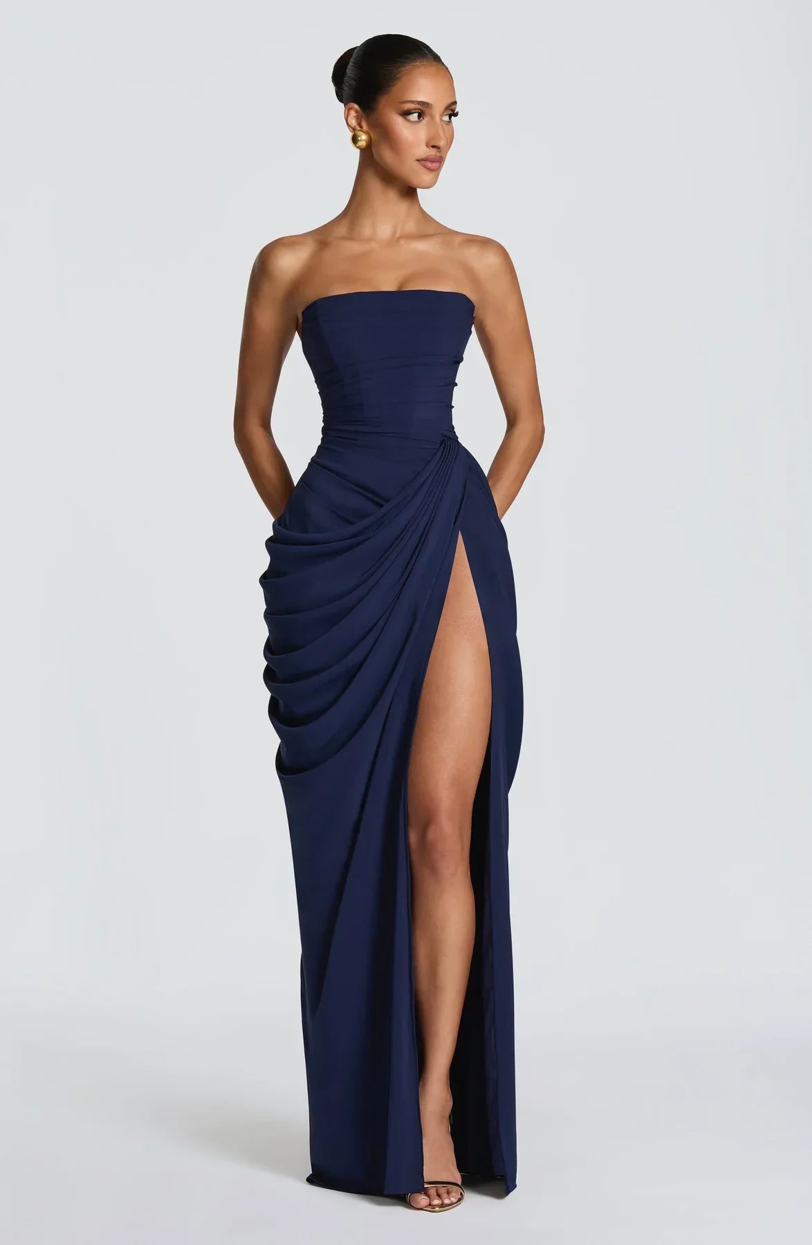 Sienna Strapless Corset Maxi Dress