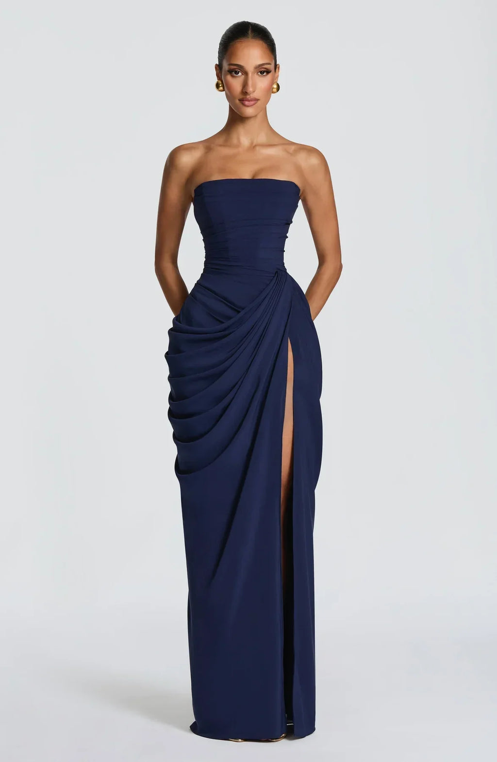 Sienna Strapless Corset Maxi Dress