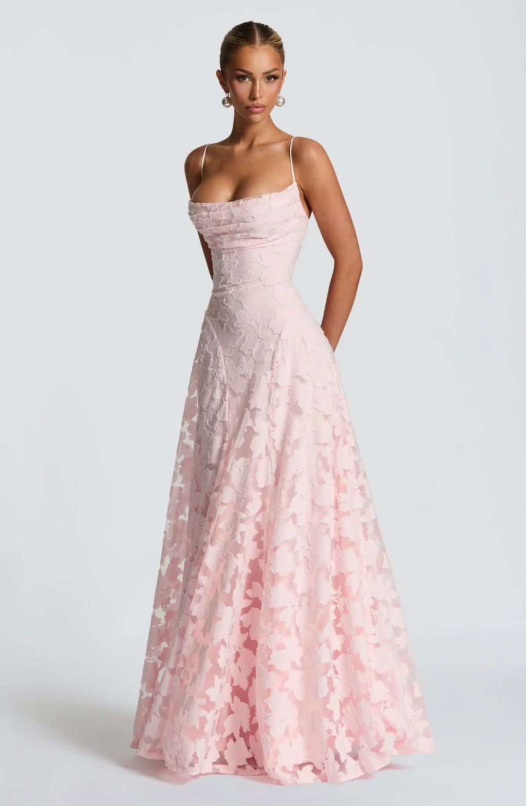 Jacquard Slip Maxi Dress