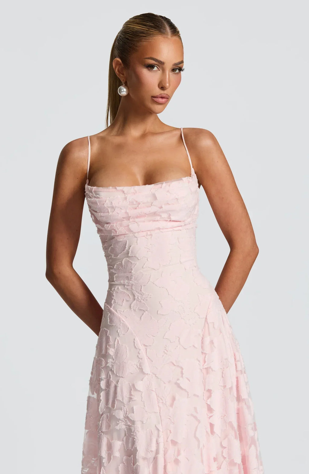 Jacquard Slip Maxi Dress