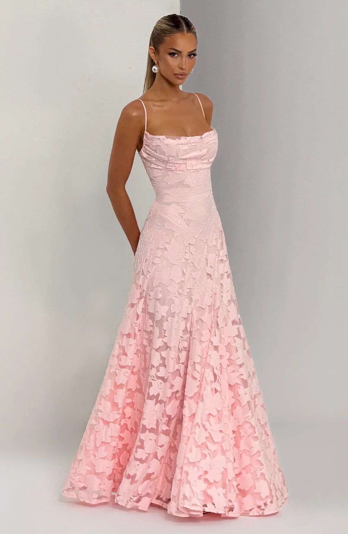 Jacquard Slip Maxi Dress