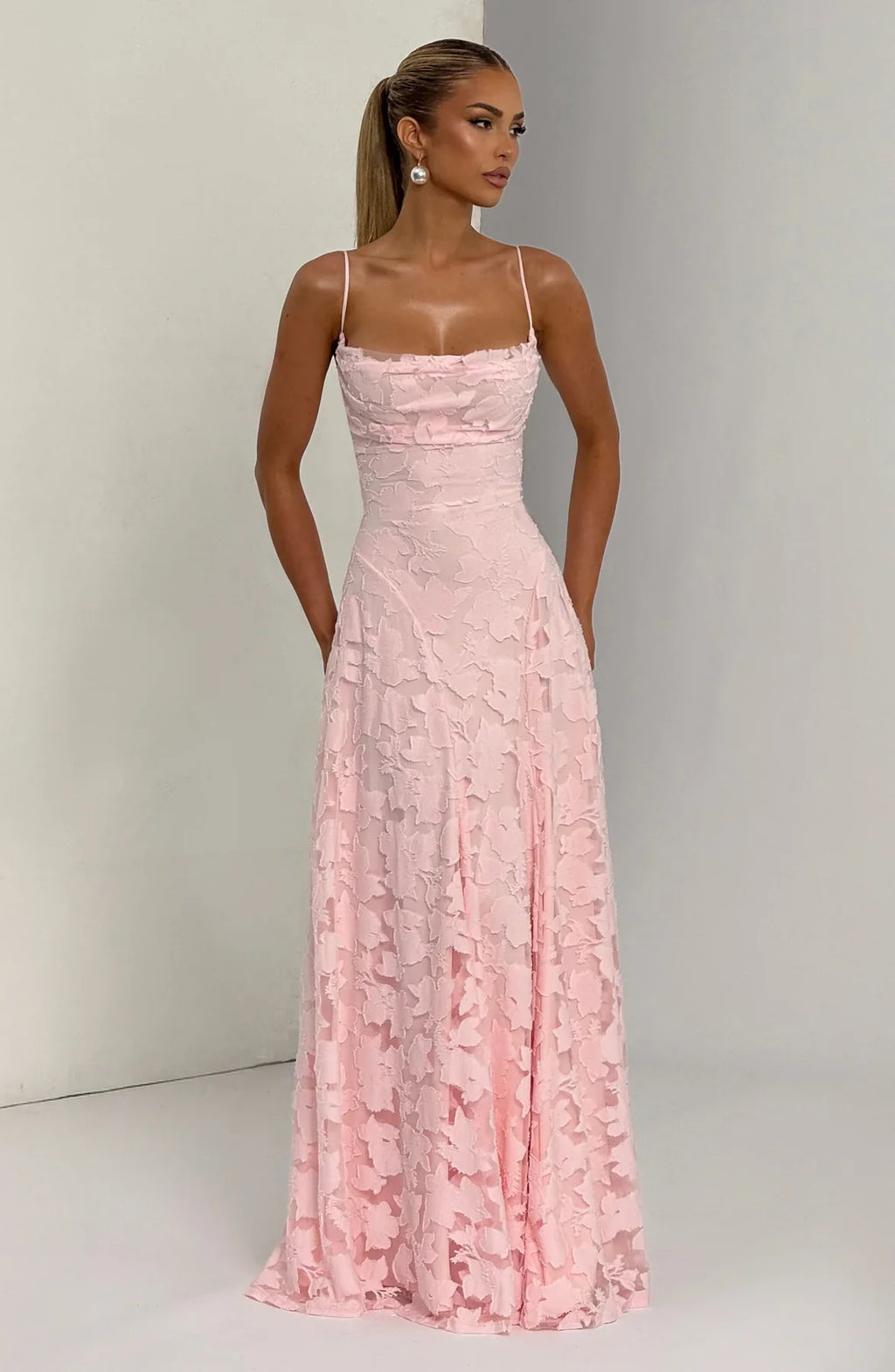 Jacquard Slip Maxi Dress