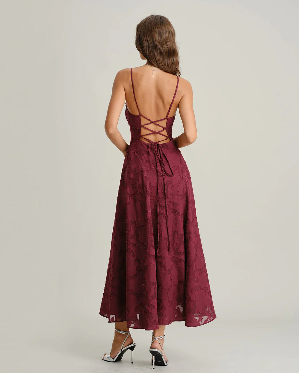 Jacquard Slip Maxi Dress