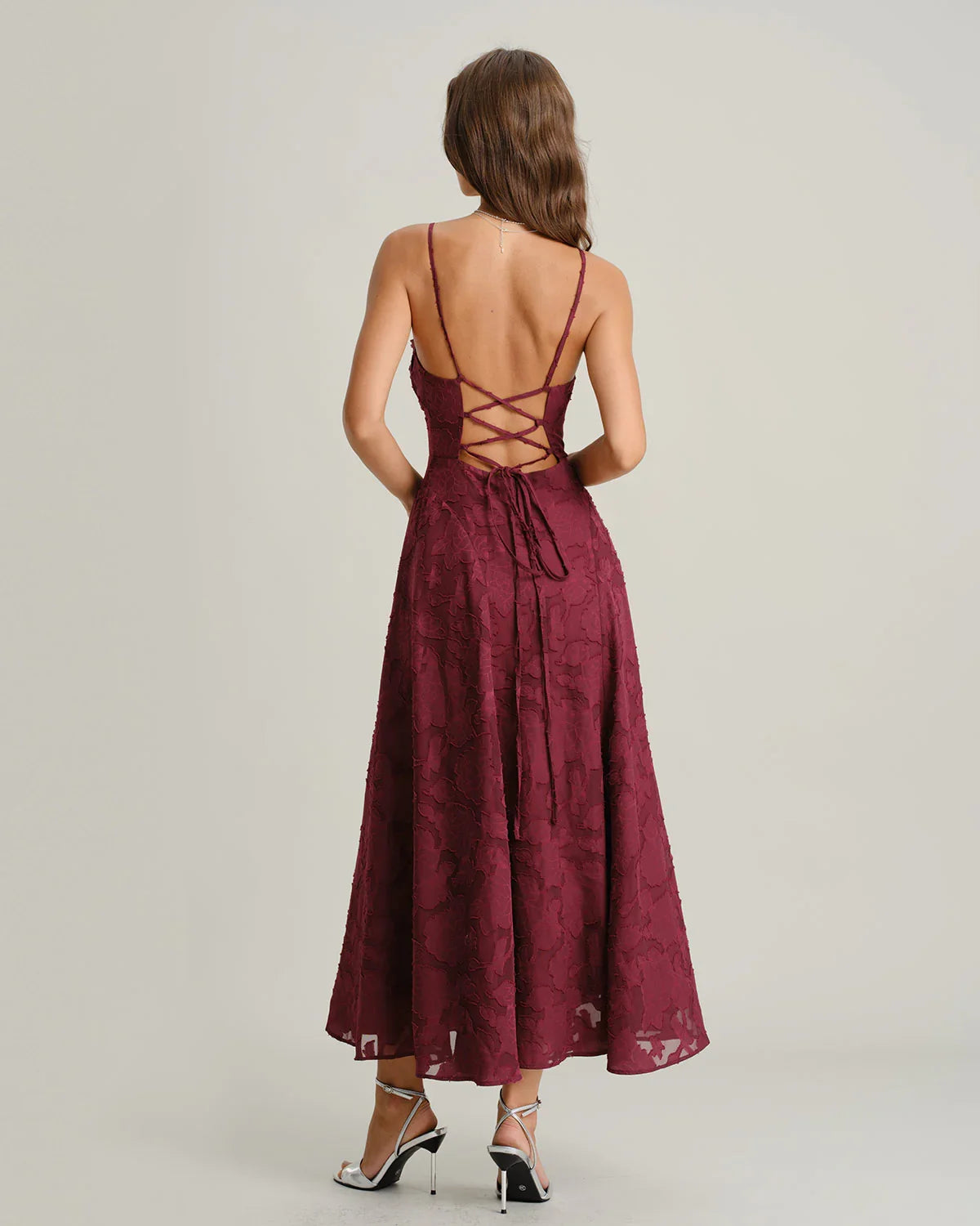 Jacquard Slip Maxi Dress