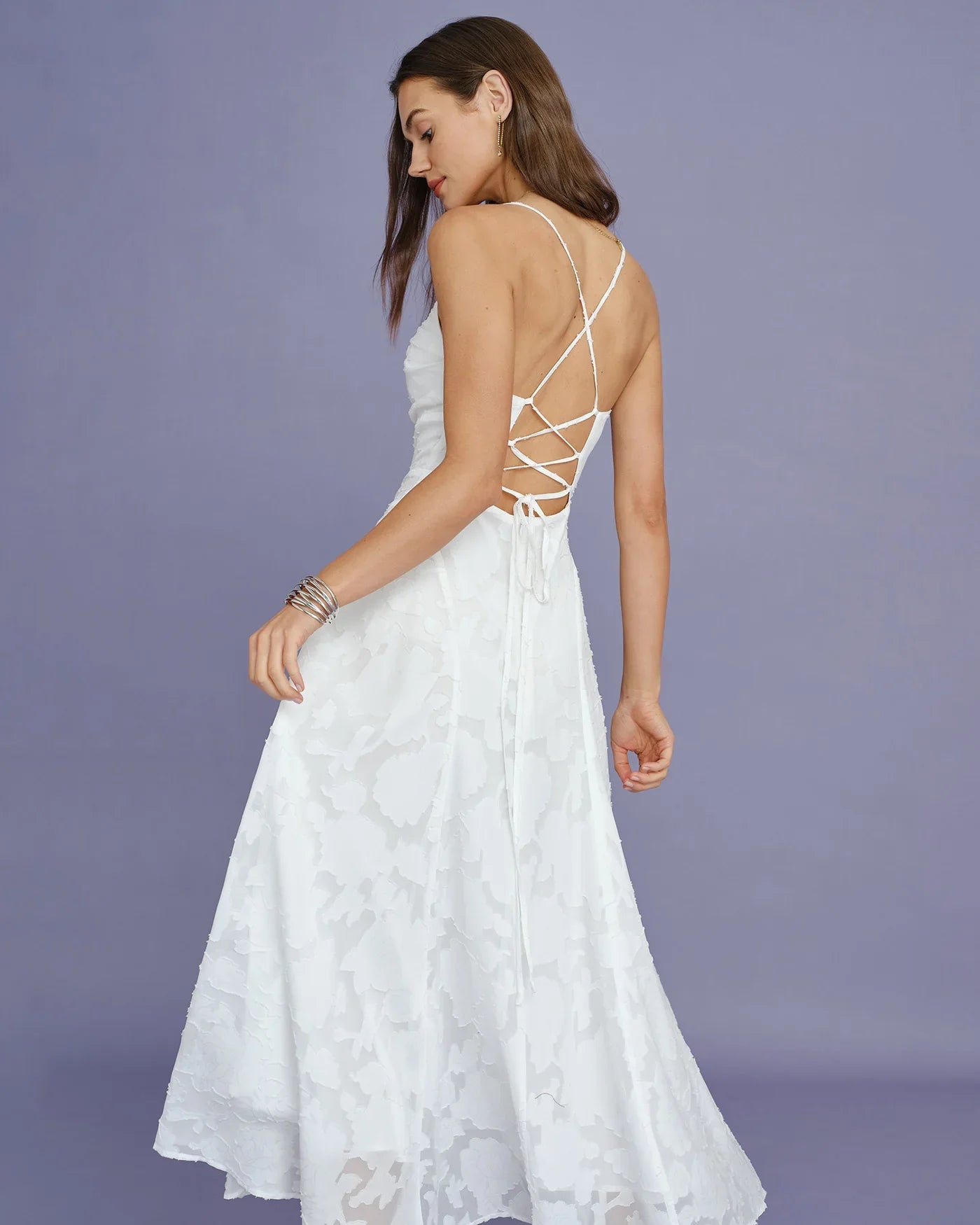 Jacquard Slip Maxi Dress