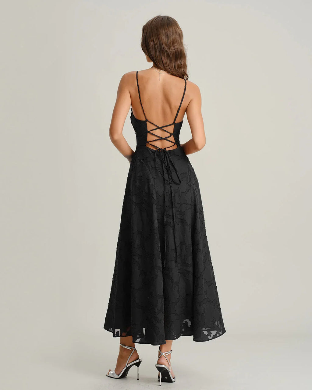 Jacquard Slip Maxi Dress