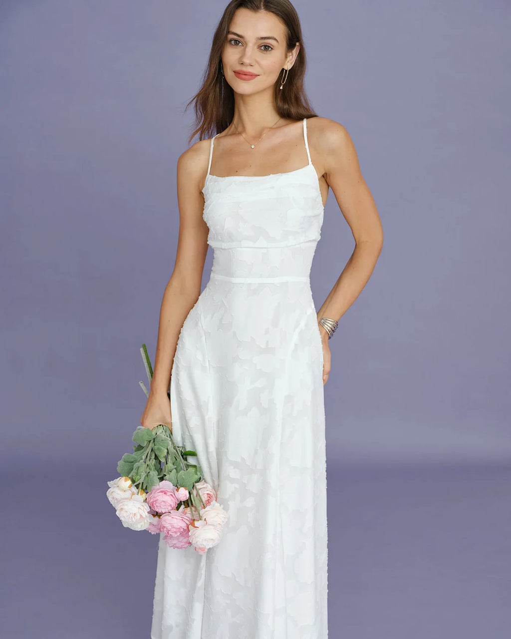 Jacquard Slip Maxi Dress