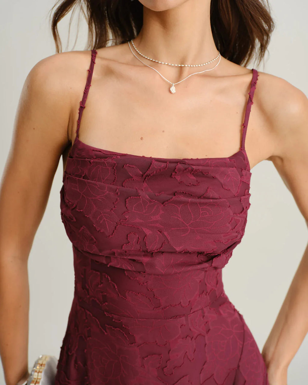 Jacquard Slip Maxi Dress