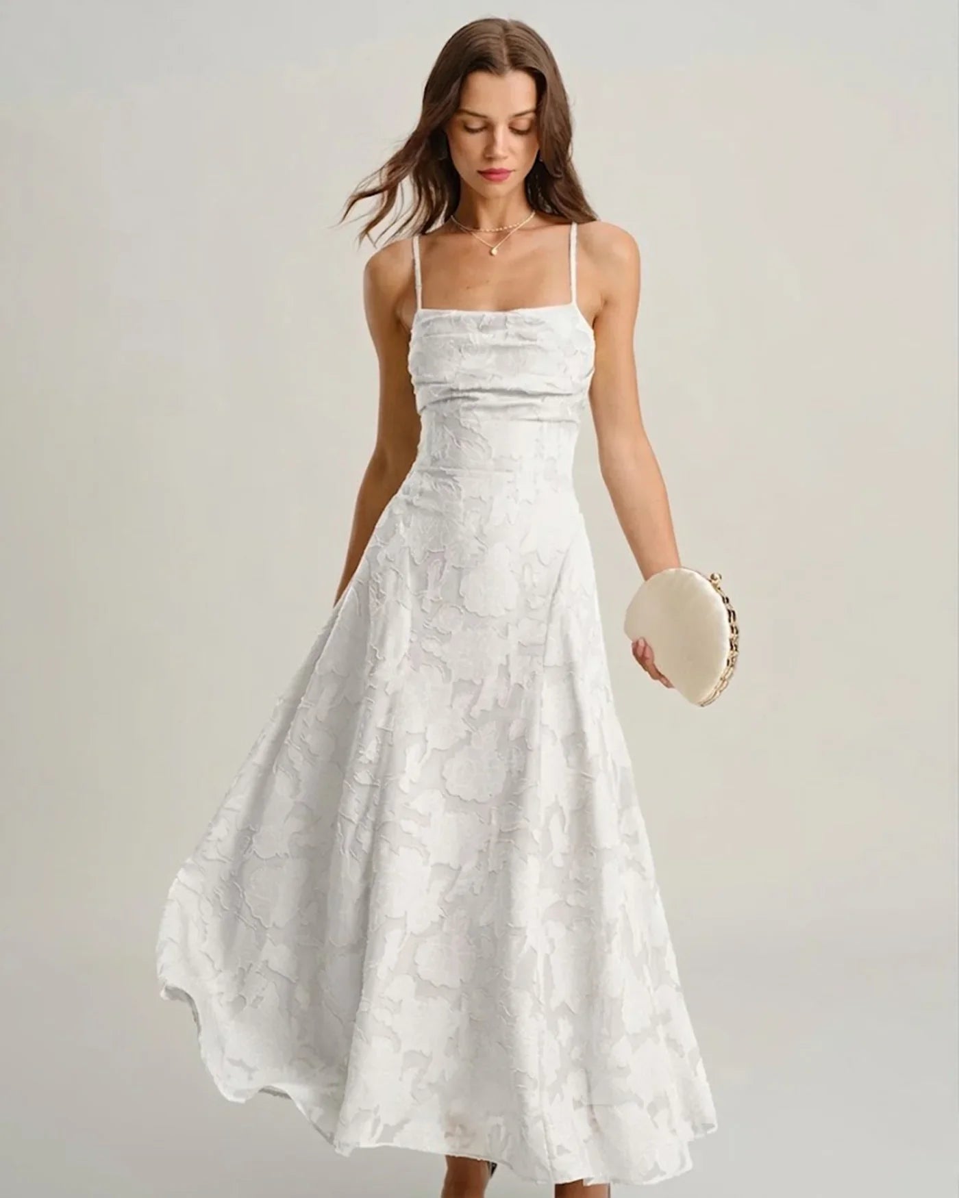 Jacquard Slip Maxi Dress