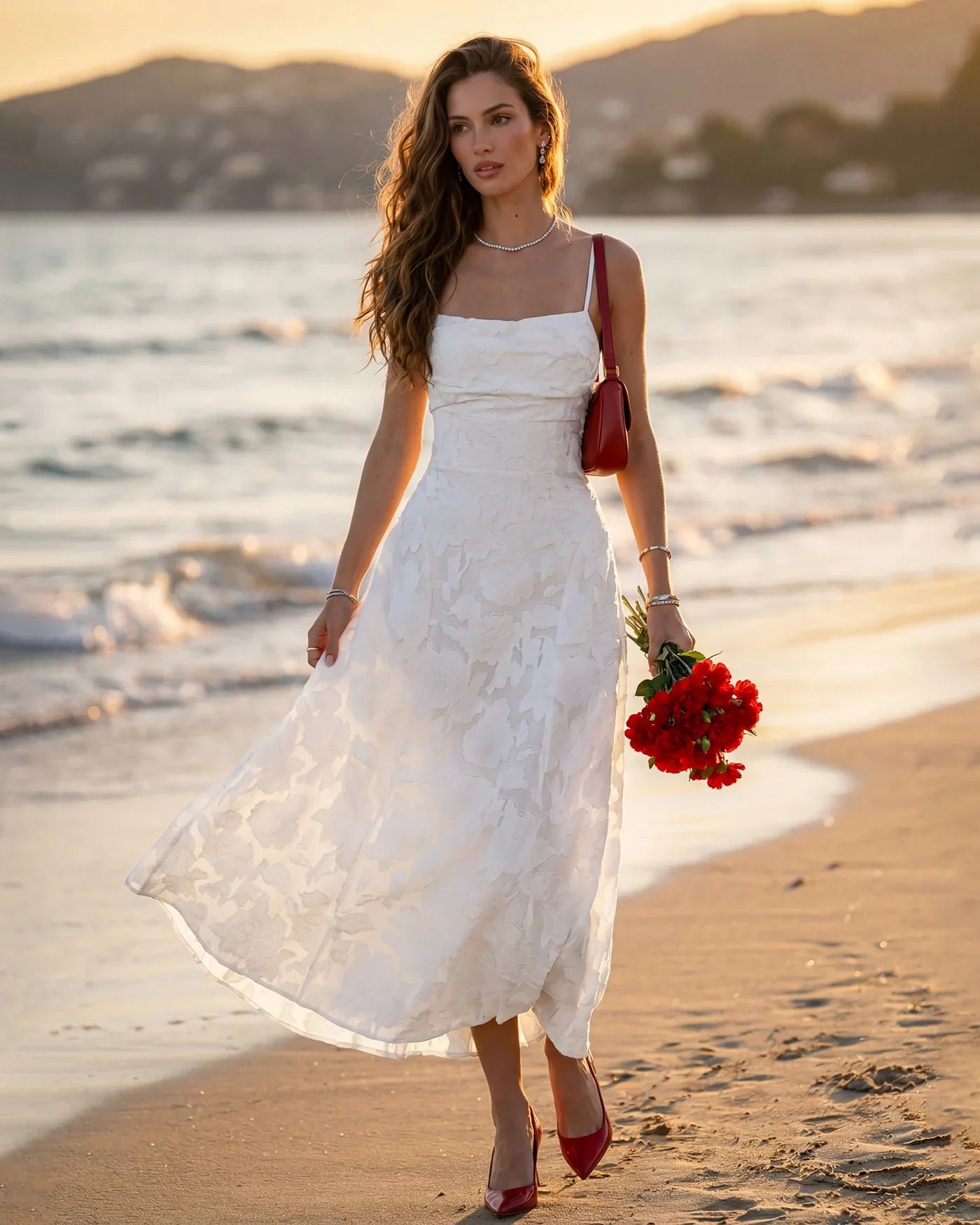 Jacquard Slip Maxi Dress