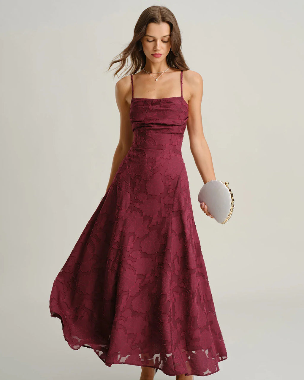 Jacquard Slip Maxi Dress