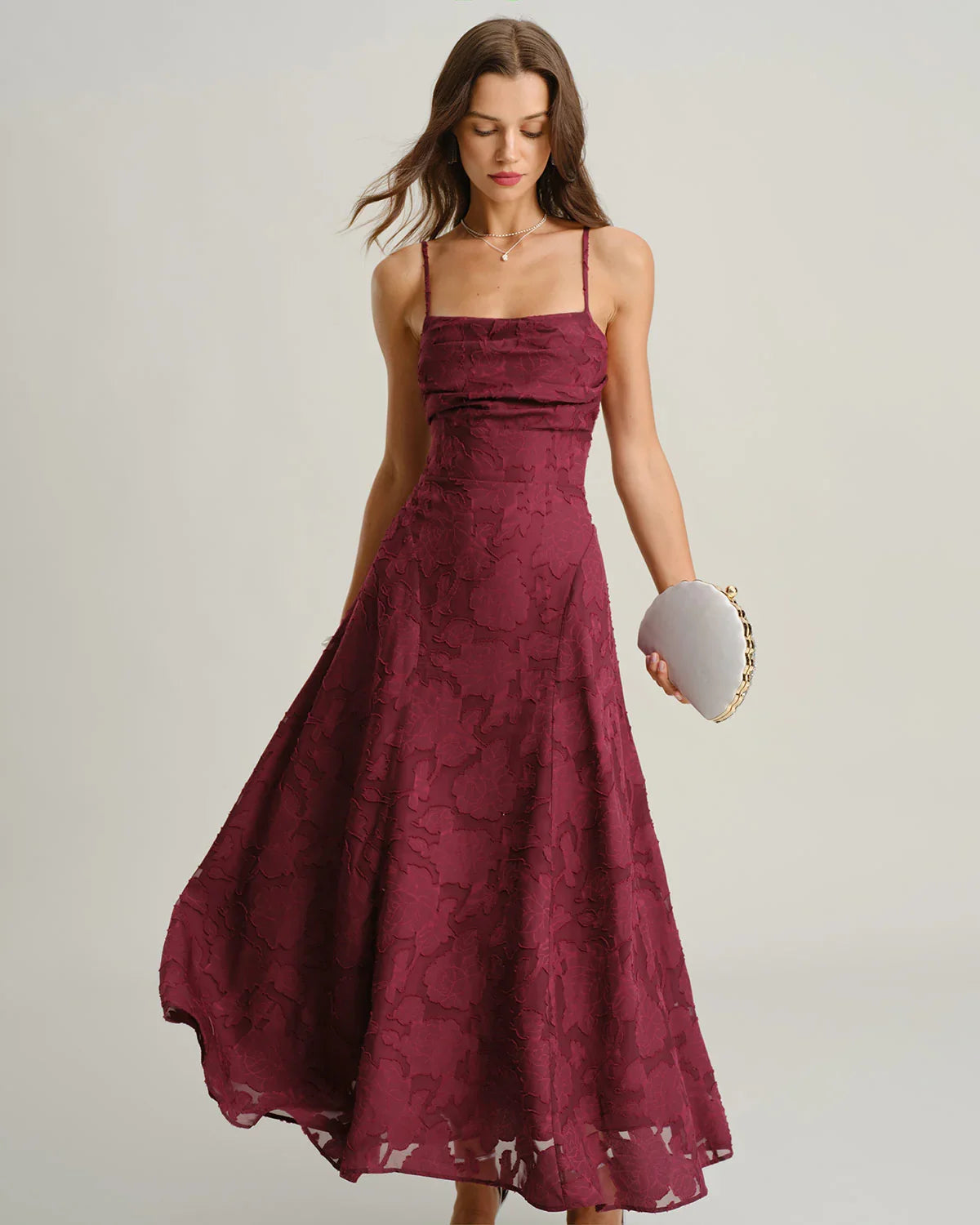 Jacquard Slip Maxi Dress