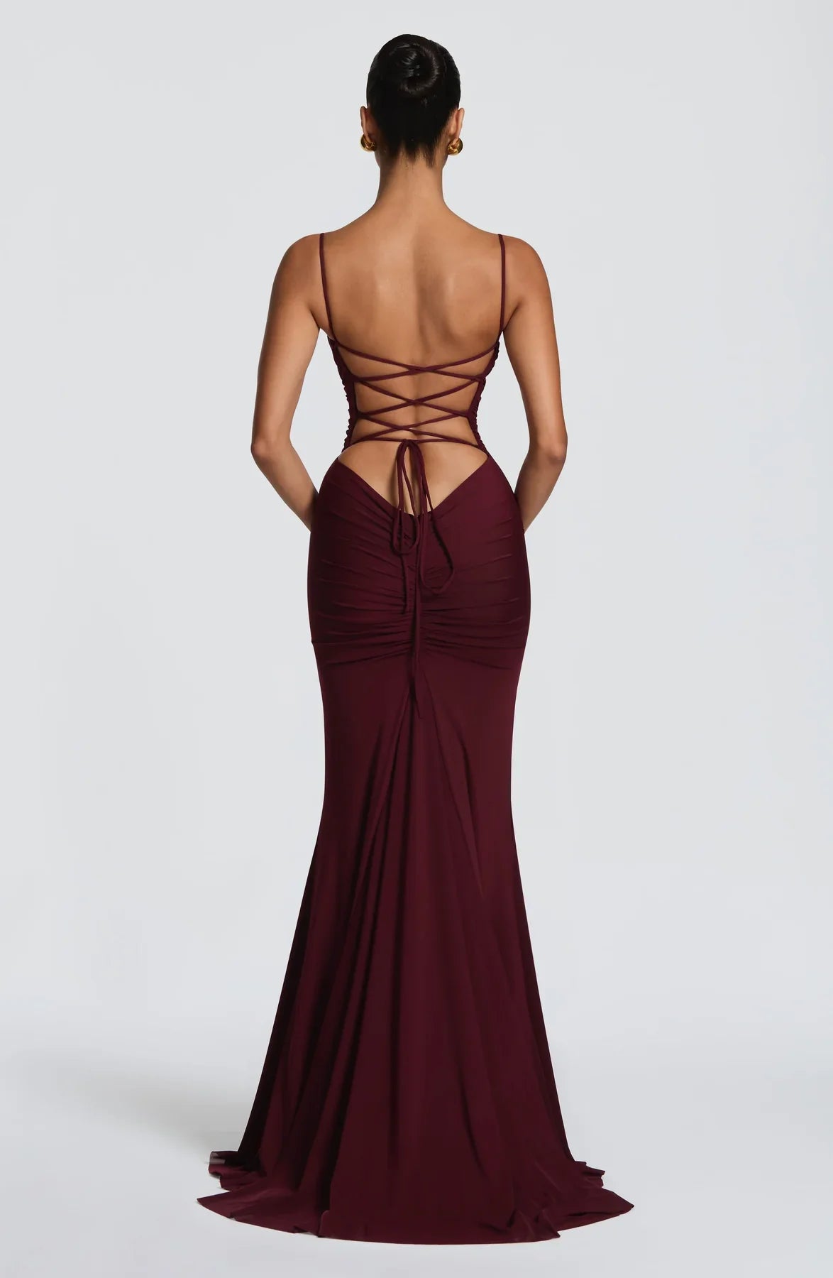 Amara Lace-Up Maxi Gown
